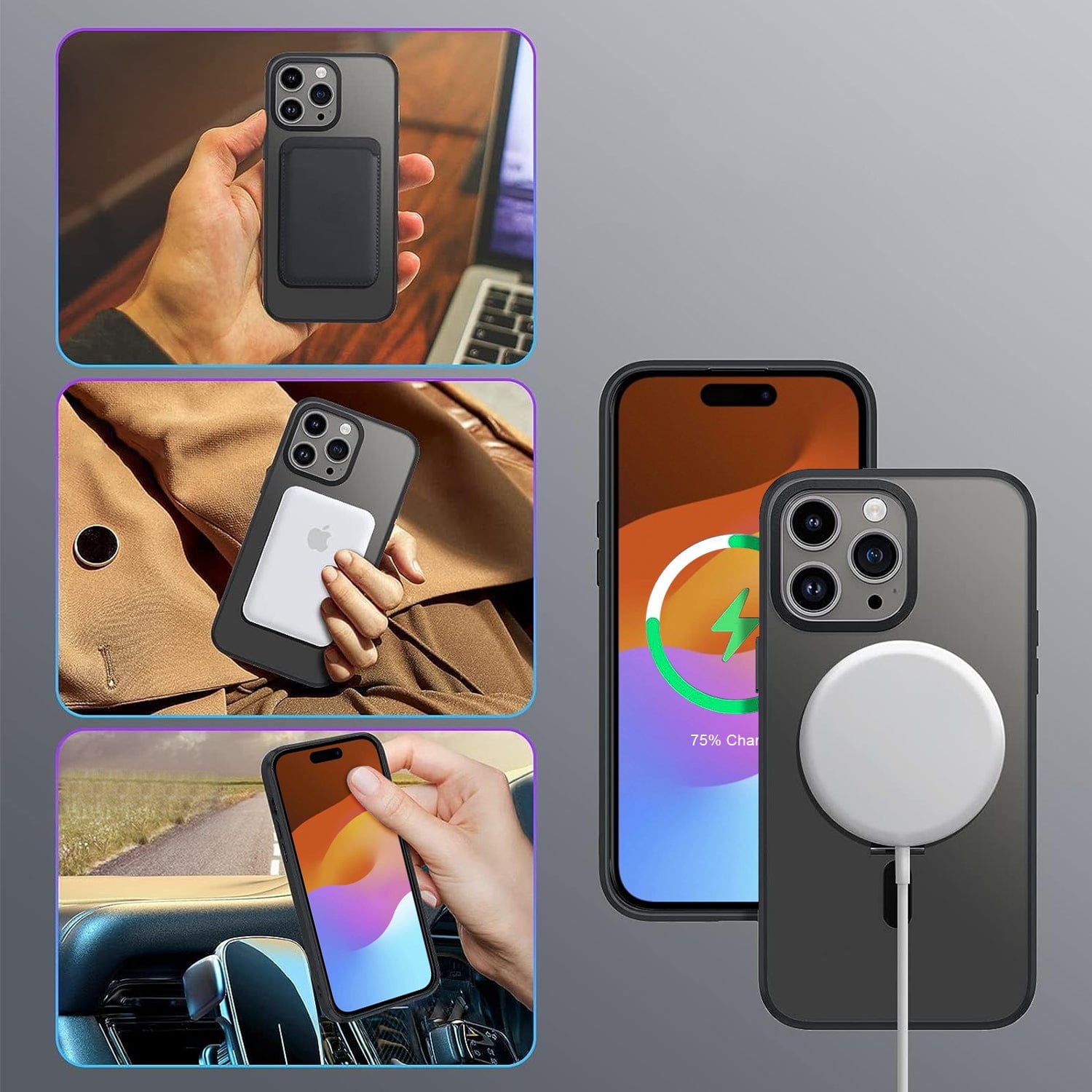 iPhone 15 Pro Max Clear Kickstand Case with MagSafe | Venture Series
