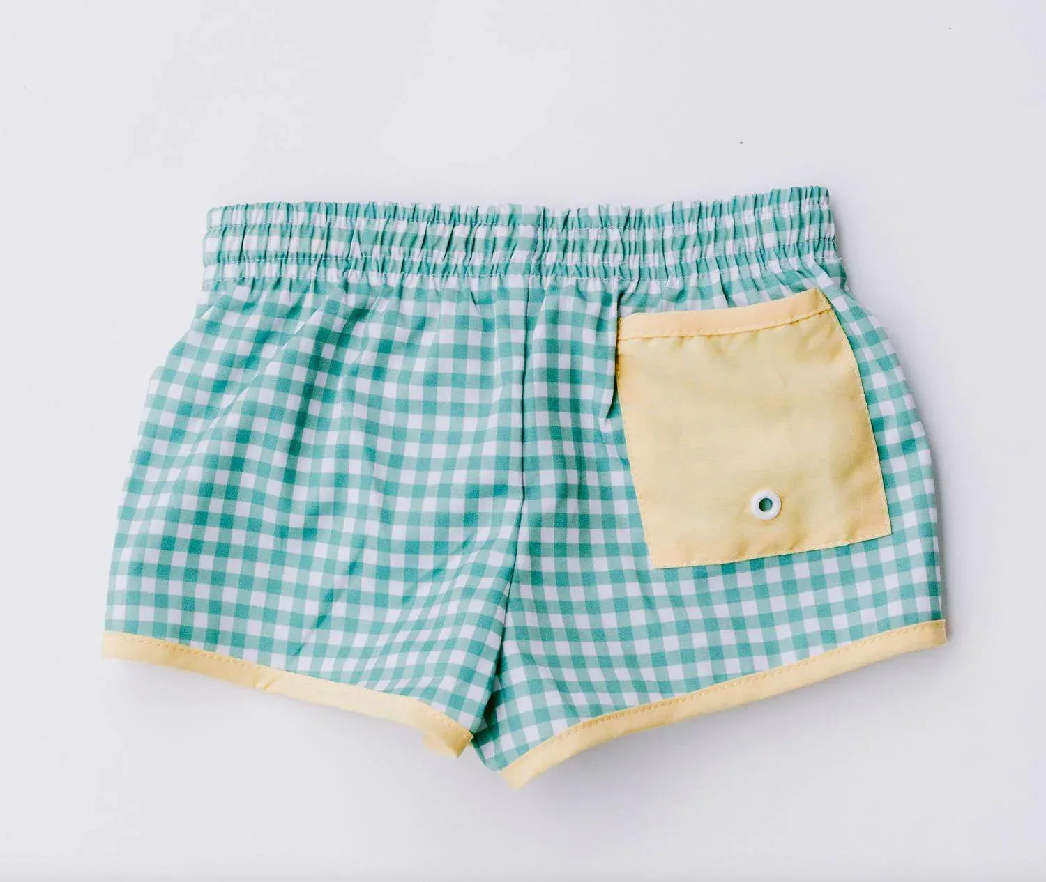 Kid's Gingham Swim Trunk