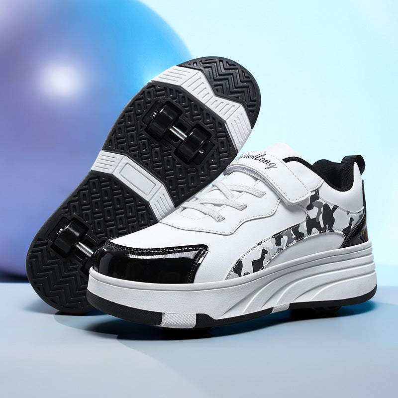 Kids Transforming Roller Skate Running Shoes – Boys & Girls | Retractable Wheel Sneakers