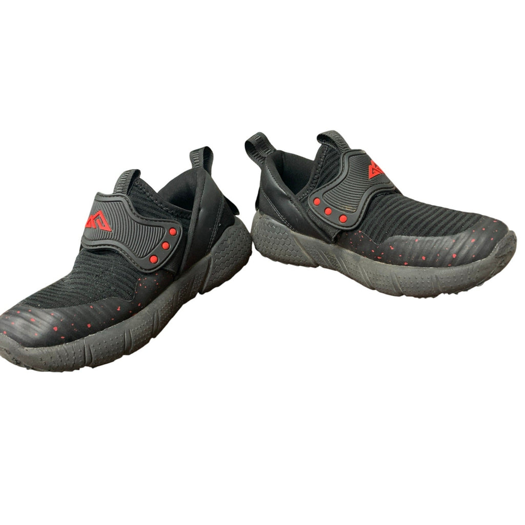 Little Boys 12 Black Red Lightweight Breathable Non Slip Athletic Sneaker Shoes