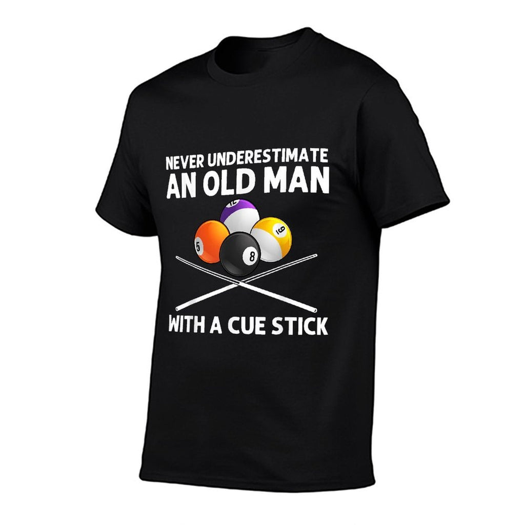 Best Billiard Art For Grandpa Men Billiard Lover Pool Player  Summer-ready Fabric T-Shirt