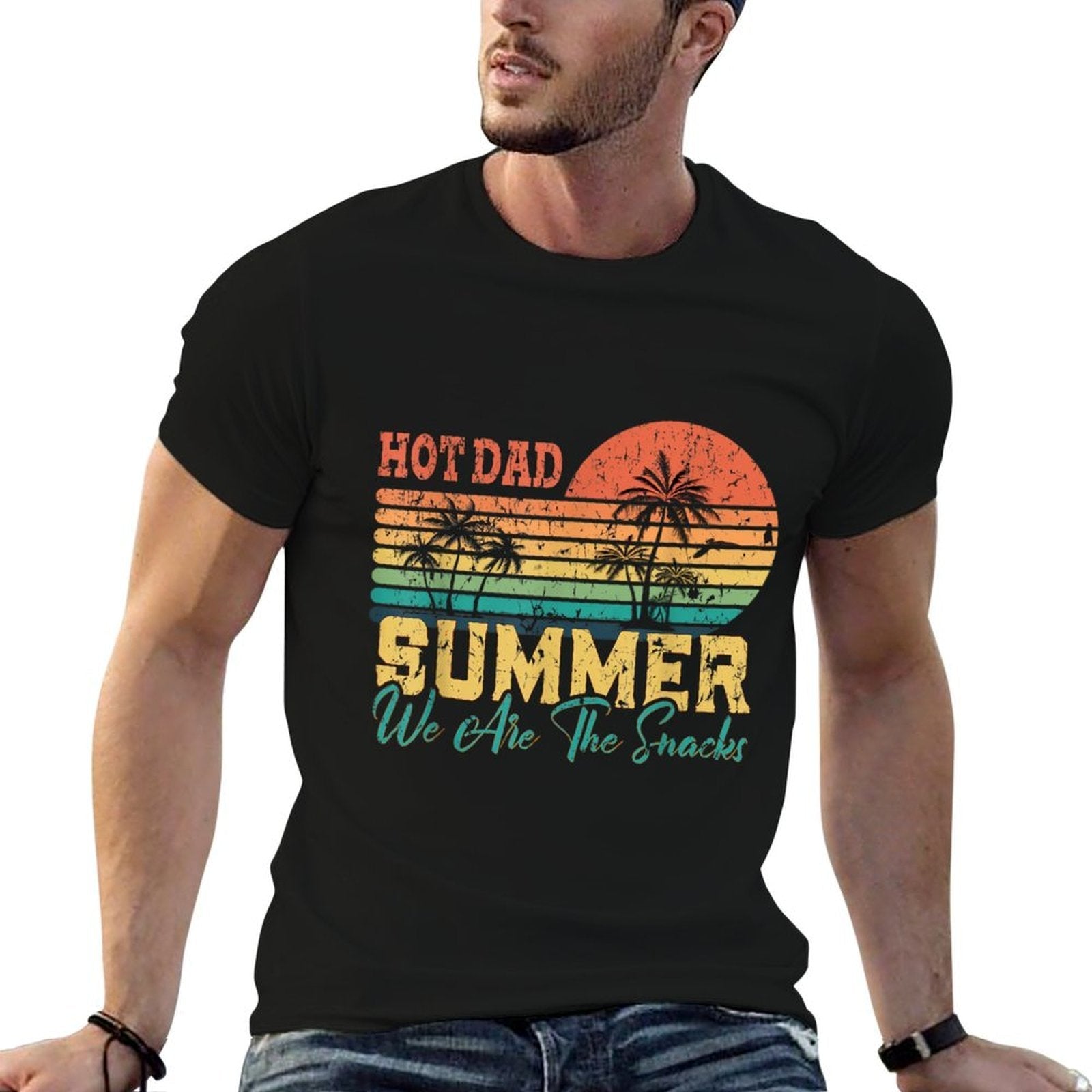 Hot Dad Summer We Are The Snacks Retro SunglassFathers Day  Tagless Design T-Shirt