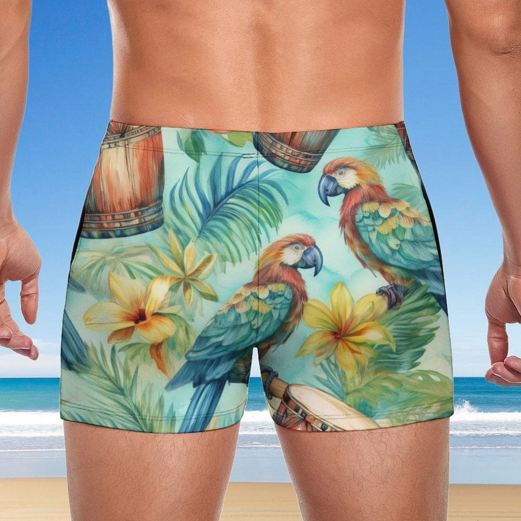 Men's Parrothead Bathing Suit 🦜 Quick Dry Swim Trunks