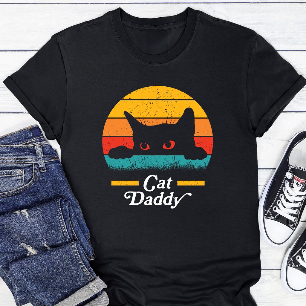Cat Daddy, Summer Tshirt, 80s Vintage, Men's Graphic Tee, Trending Tshirt