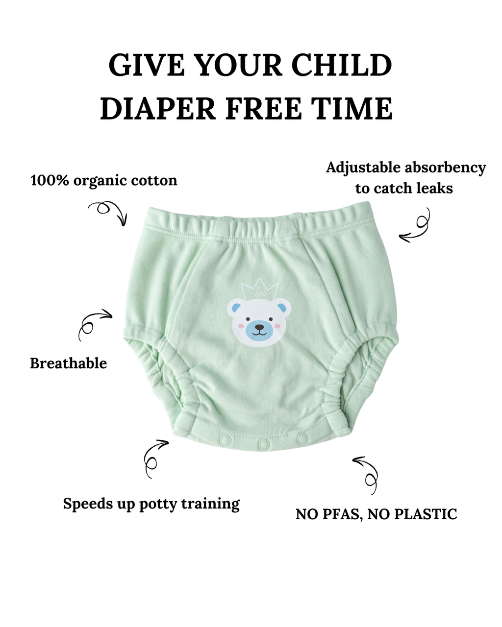 Potty Training Underwear With Adjustable Absorbency