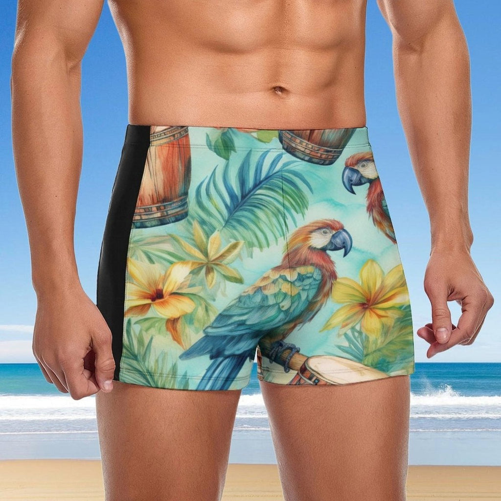 Men's Parrothead Bathing Suit 🦜 Quick Dry Swim Trunks