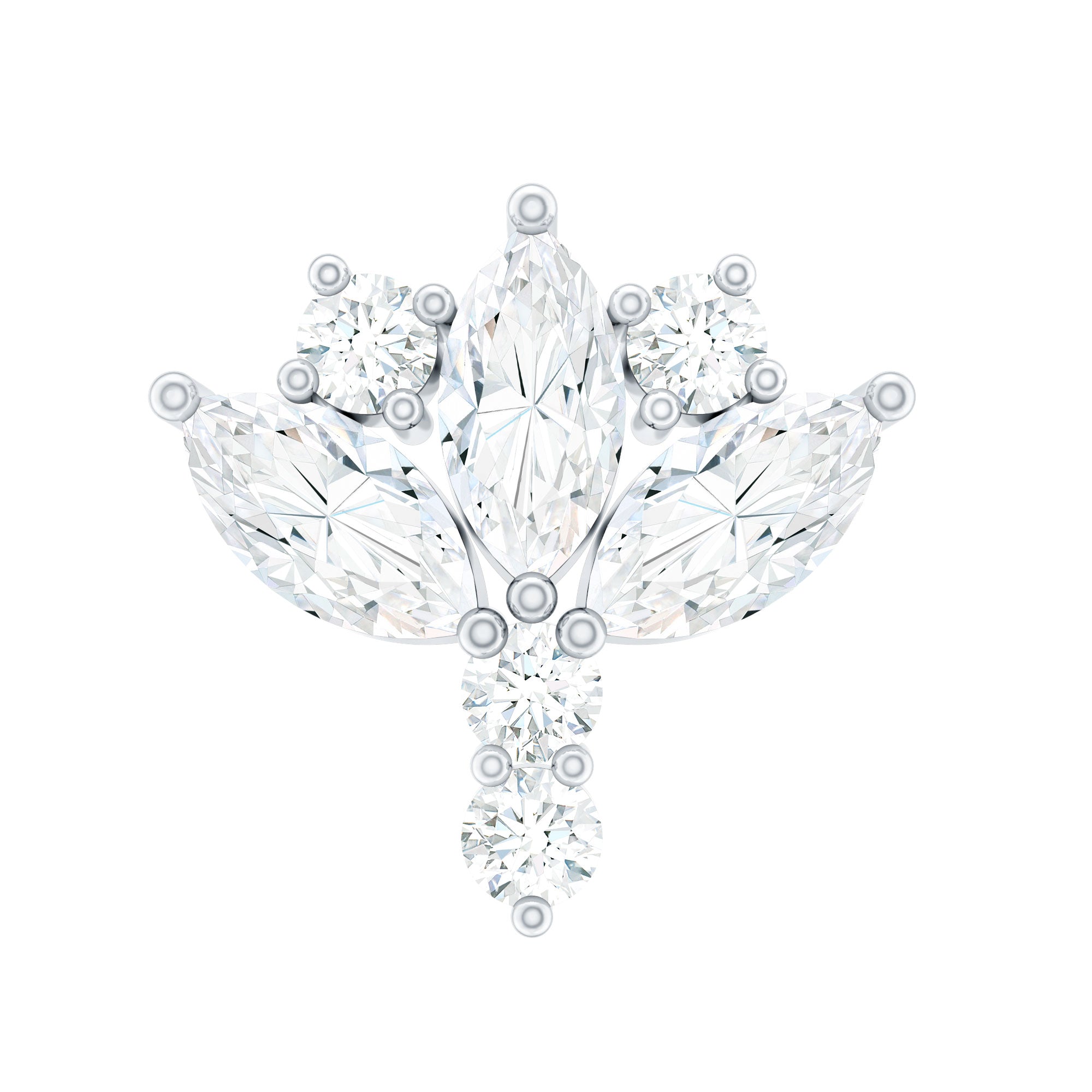 Diamond Lotus Cartilage Earring