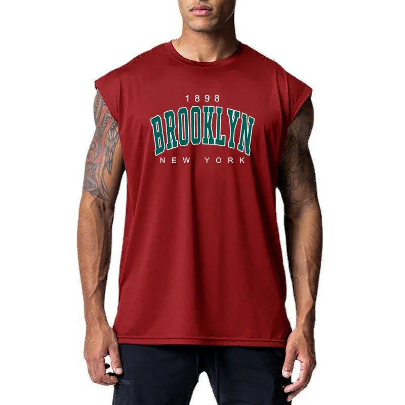 Gym Fitness Running Sport Tank Tops Summer Mesh Breathable T-shirts Mens