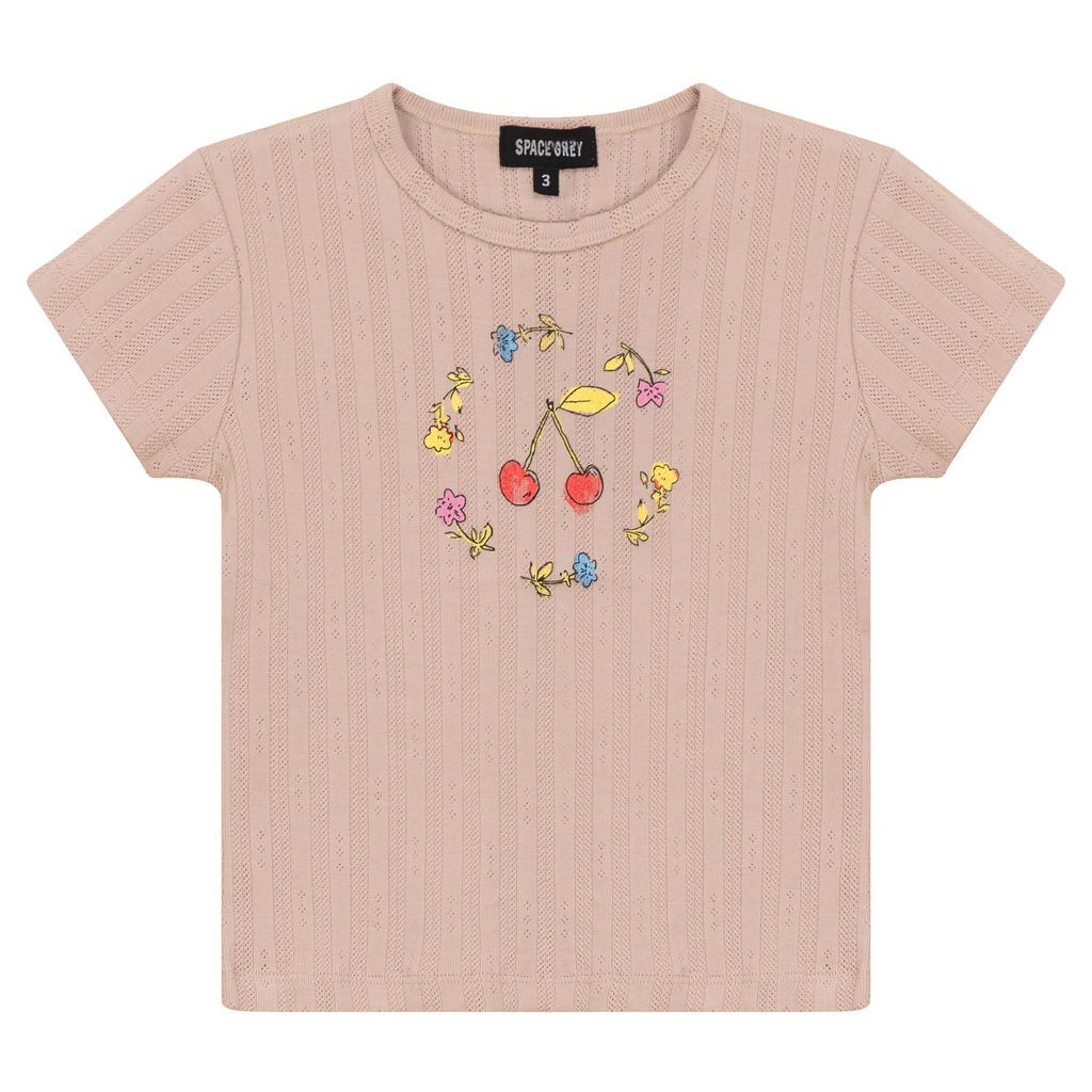 Pointelle Ribbed T-Shirt