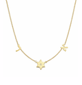 Taly Initials and Star of David Diamond Necklace