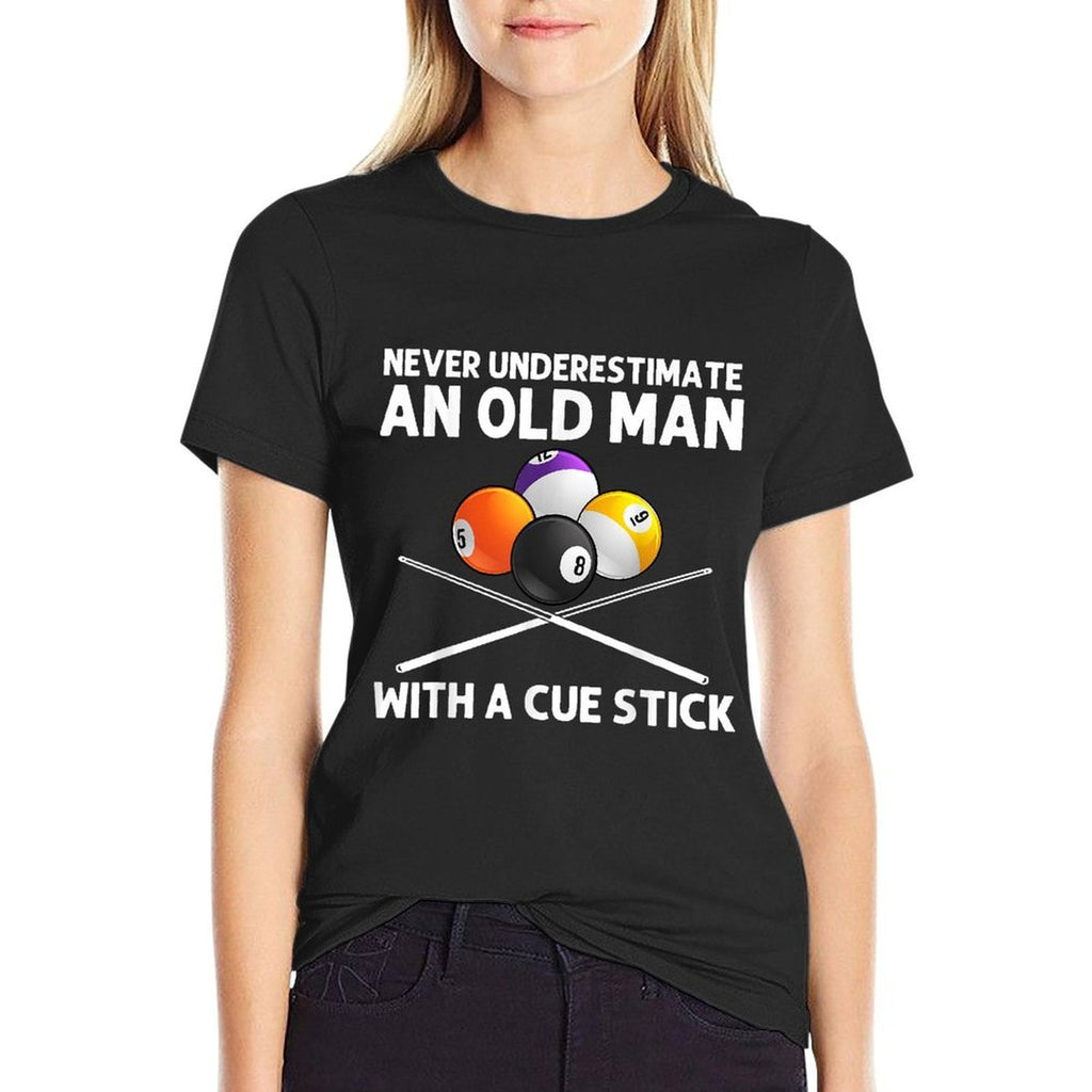 Best Billiard Art For Grandpa Men Billiard Lover Pool Player  Summer-ready Fabric T-Shirt