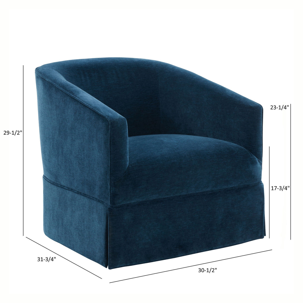 Elm Skirted Swivel Chair