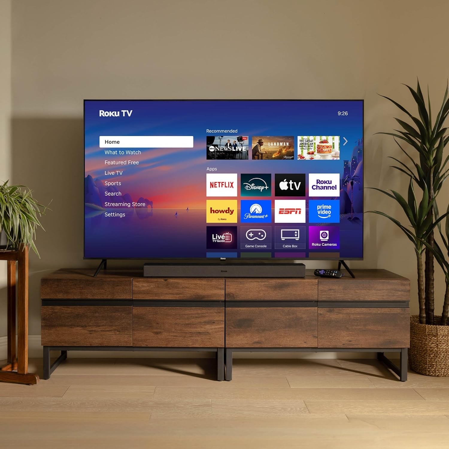 Roku Smart TV 2025 – 43-Inch Select Series, 4K HDR TV – tv with Enhanced Voice Remote – Flat Screen LED Television with Wi-Fi for Streaming Live Local News, Sports, Family Entertainment