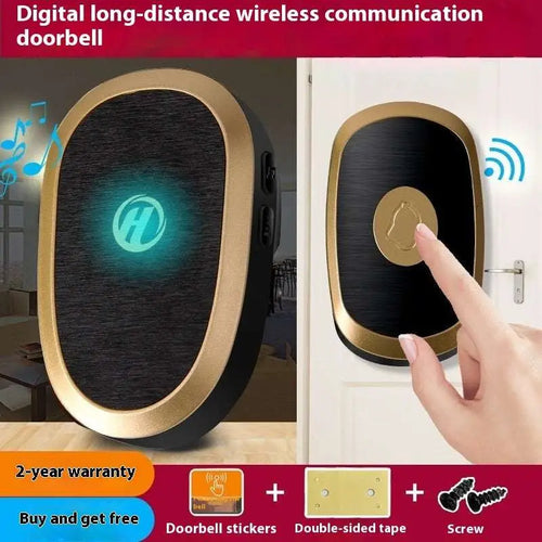 Black Gold Doorbell Wireless Home Electronic