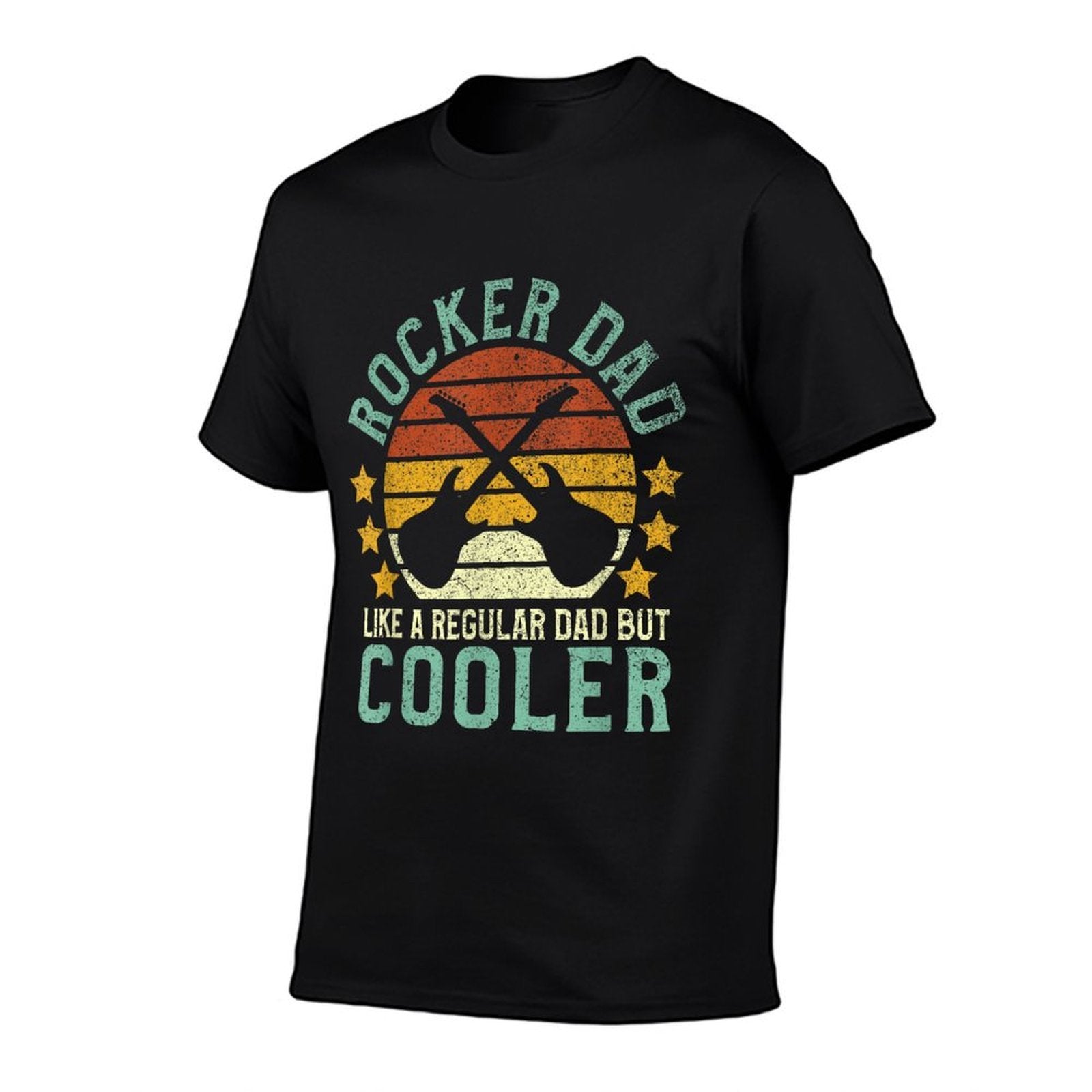 Rocker Dad Funny Rock And Roll Lover Guitarist Father  Summer-ready Fabric T-Shirt