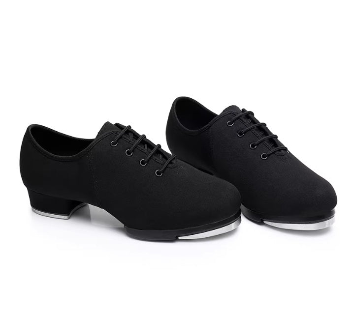 Unisex Tap Dance Shoes - Oxford Fabric with Soft Rubber Soles for Adults & Kids