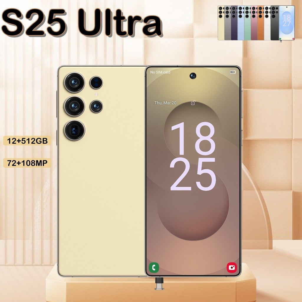 I25 Ultra 5G Smartphone, Unlocked Cell Phone, 6.8" HD Screen Unlocked Phones,  , 6000mAh Battery, Built in Pen, 12+512GB, Android 14, Face ID+Fingerprint Lock