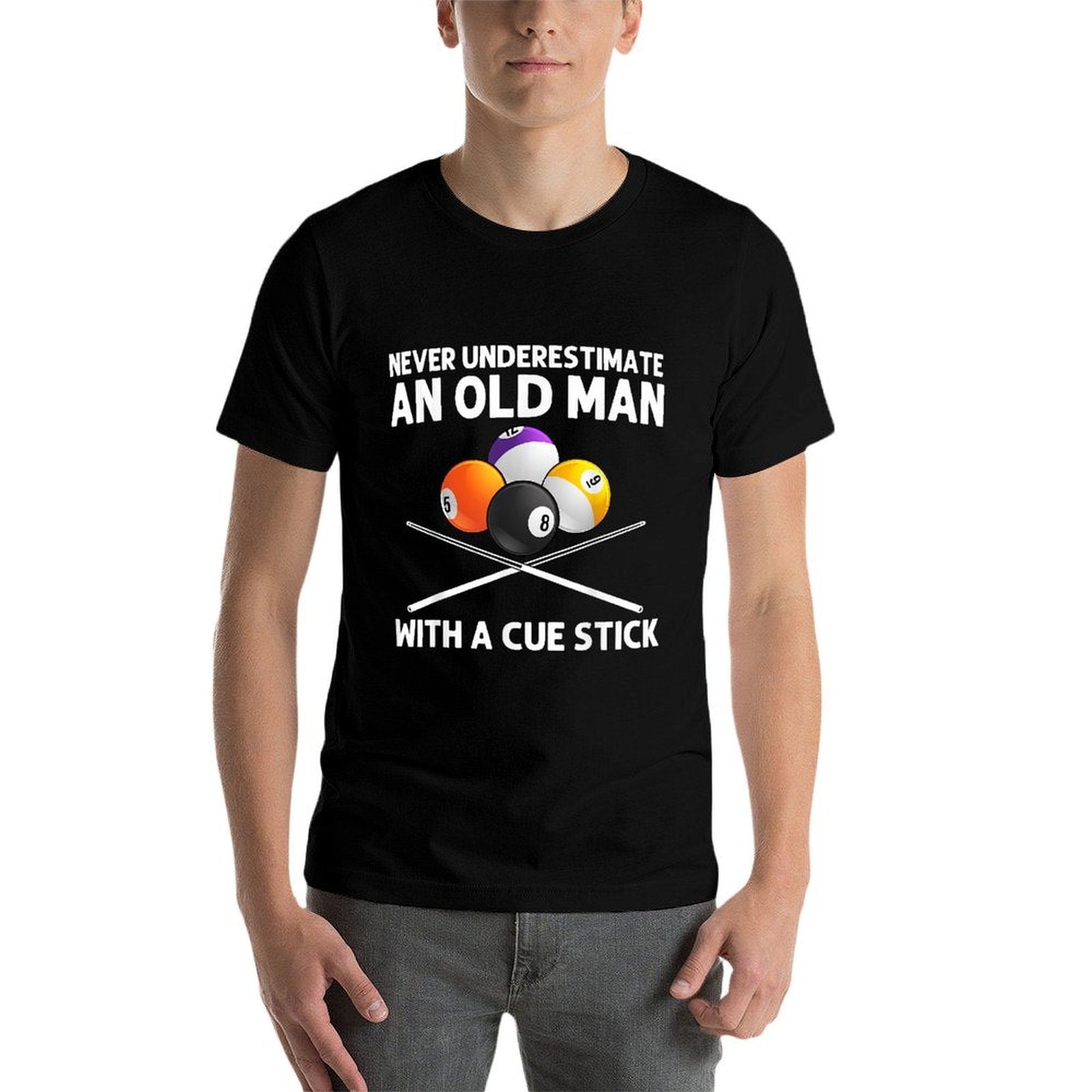 Best Billiard Art For Grandpa Men Billiard Lover Pool Player  Summer-ready Fabric T-Shirt