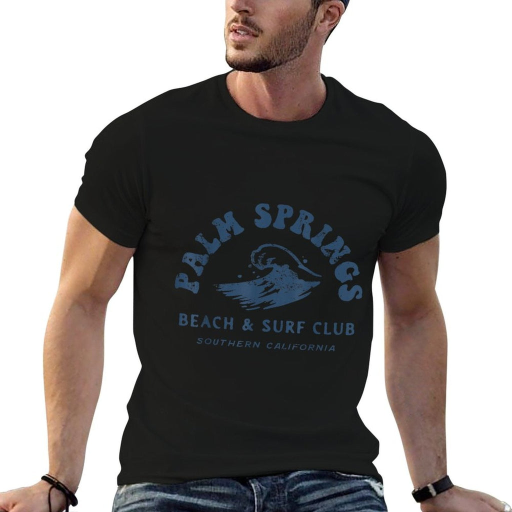 Groovy Retro Palm Springs Beach Surf Club Summer Vacations  Classic T-Shirt