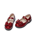 Red Bow Patent Leather Girl Shoes Princess